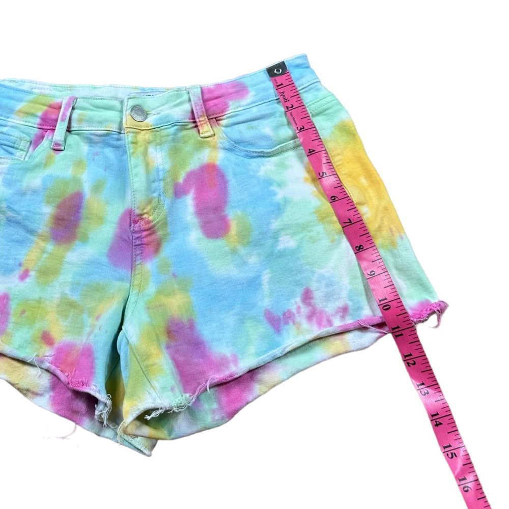 JUDY BLUE: Kelsea Tie-Dye Pastel Denim Jean Shorts -Size Small - Picture 12 of 13
